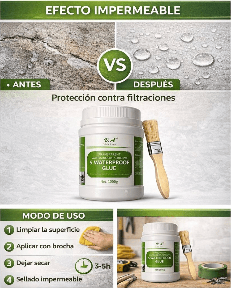 1 KILO Sellador Impermeable adhesivo