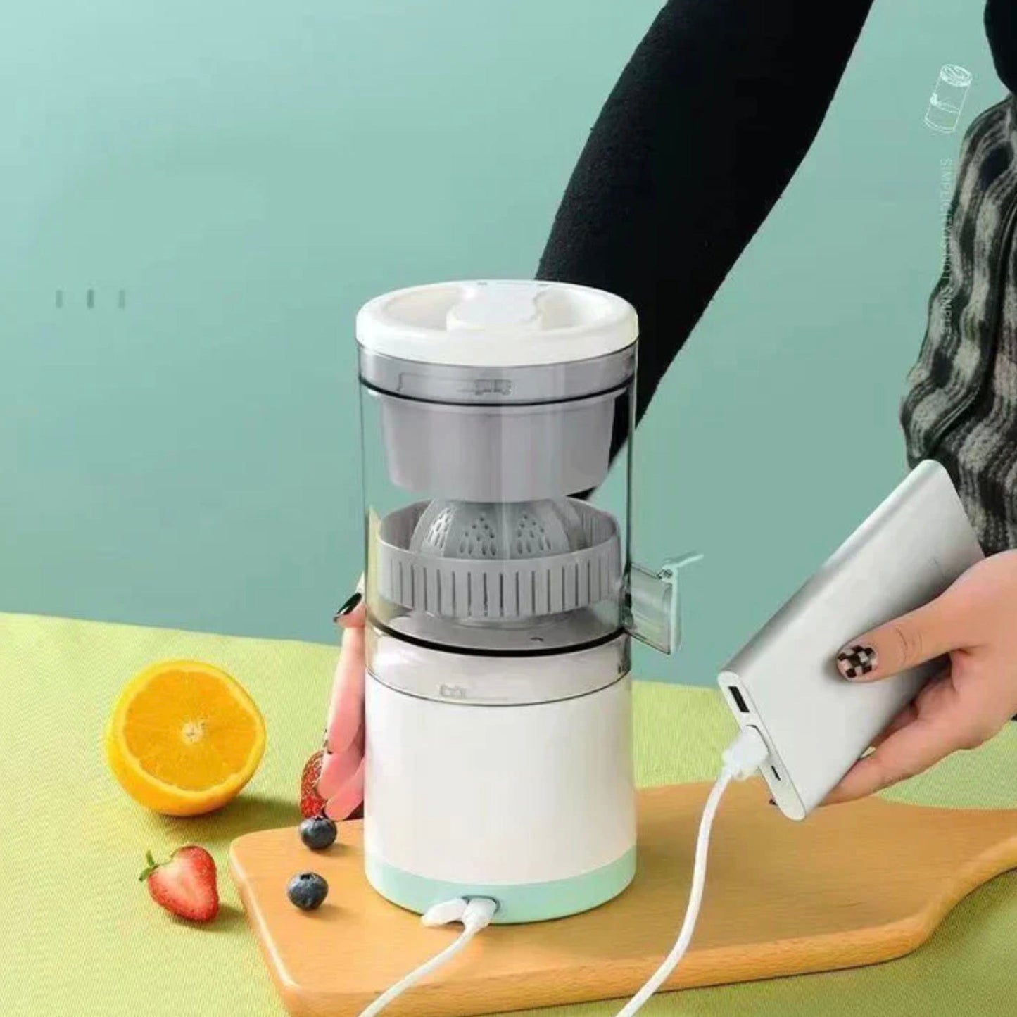 Exprimidor Eléctrico Portátil Inalámbrico - Jugo Natural en Segundos