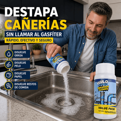 PACK X5 POLVO DESTAPADOR DE CAÑERÍAS 💥💧